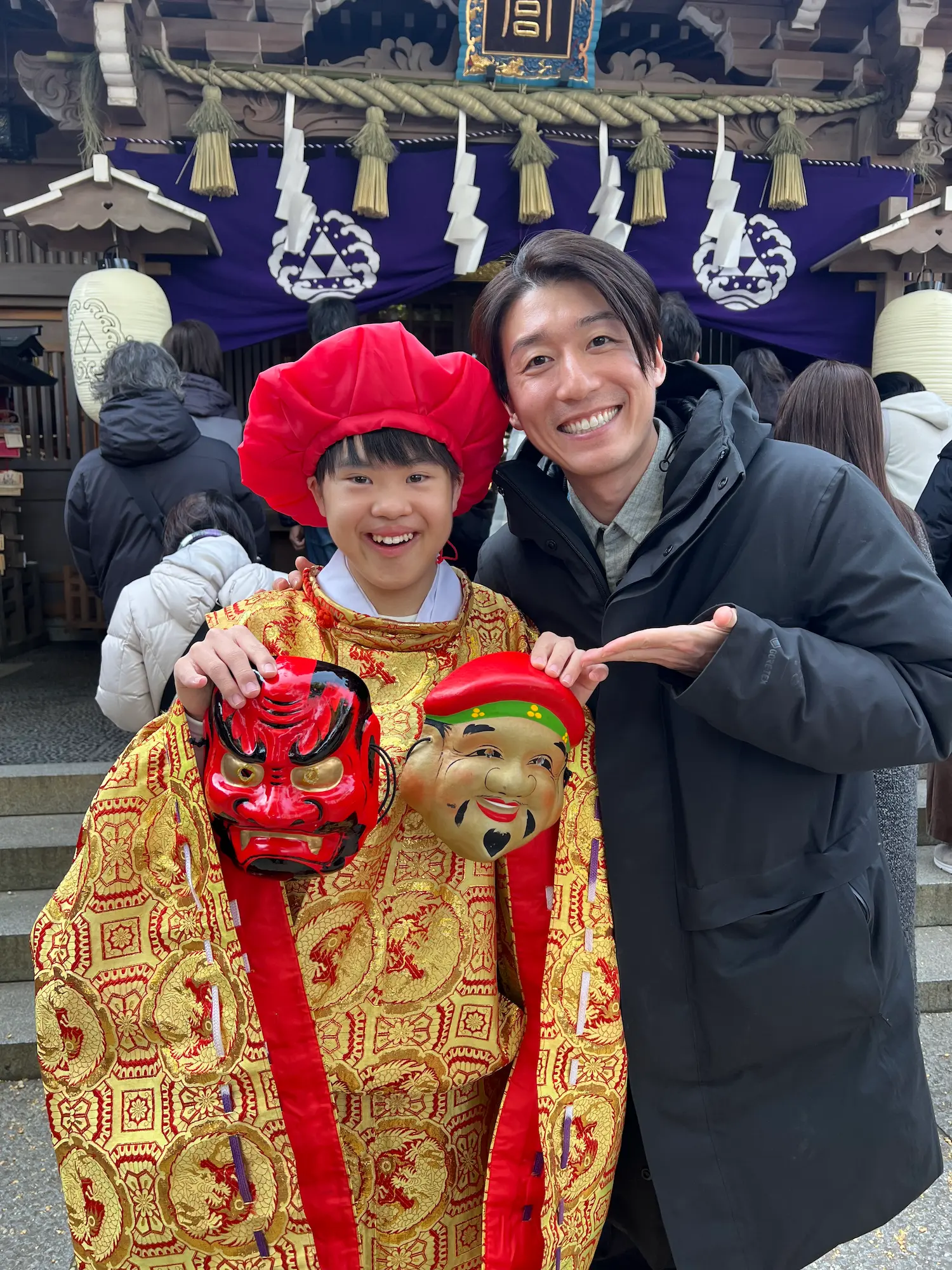 江の島神社　鬼神と大黒天の舞